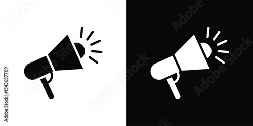 Megaphone icon collection. line stroke icon. EPS 10