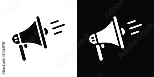 Megaphone icon collection. line stroke icon. EPS 10