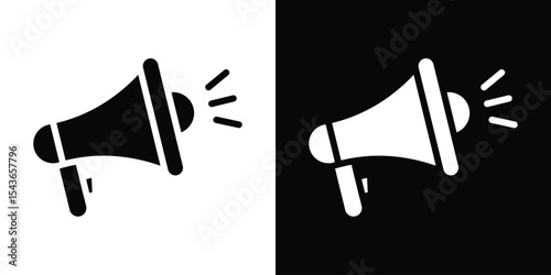 Megaphone icon collection. line stroke icon. EPS 10