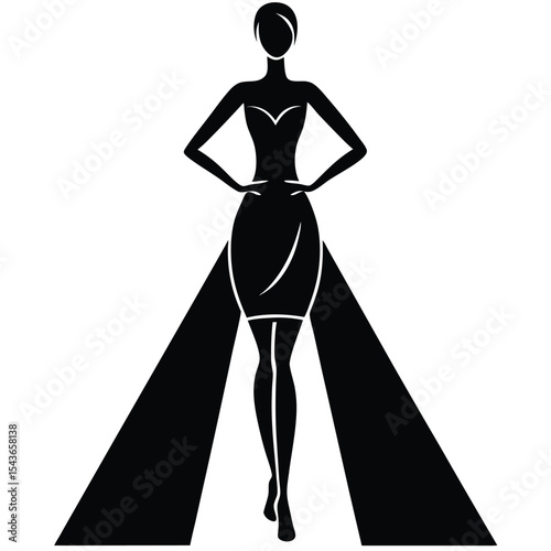 woman profile with hoop earrings silhouette