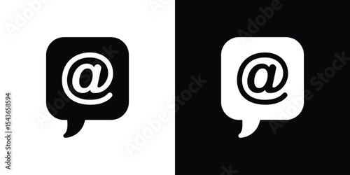 Mentions icon collection. line stroke icon. EPS 10