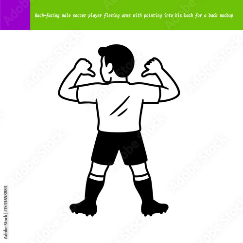 Soccer Player Celebrating with Thumbs Down Gesture Vector