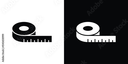 Meter tape icon collection. line stroke icon. EPS 10