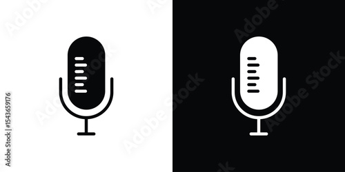 Microphone icon collection. line stroke icon. EPS 10