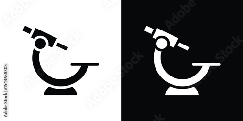 Microscope icon collection. line stroke icon. EPS 10