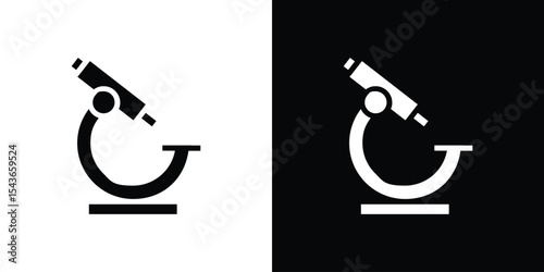 Microscope icon collection. line stroke icon. EPS 10