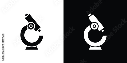 Microscope icon collection. line stroke icon. EPS 10