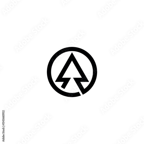 Creative O Letter Arrow Logo. Growth, Success and Innovation Icon.