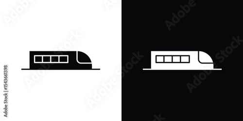 Monorail icon collection. line stroke icon. EPS 10