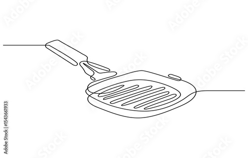 Set of continuous one line BBQ grill elements. Vintage BBQ grill elements isolated on a white background. Vector illustration, Bbq grill simple outline vector design. meat veal, pork, beef, veal steak