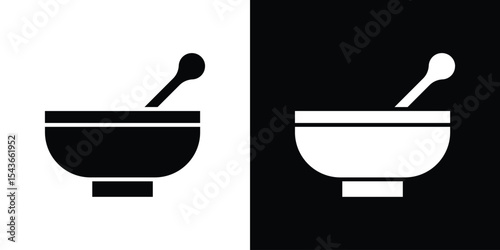 Mortar pestle icon collection. line stroke icon. EPS 10