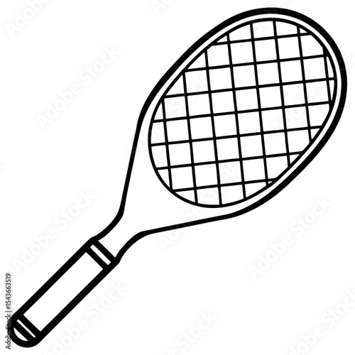 Minimal Pickleball Paddle Vector