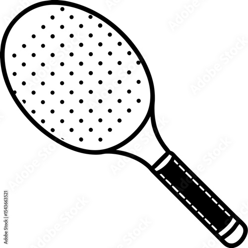Minimal Pickleball Paddle Vector