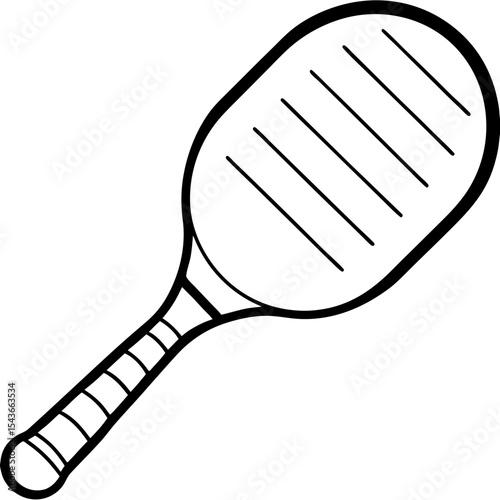 Minimal Pickleball Paddle Vector