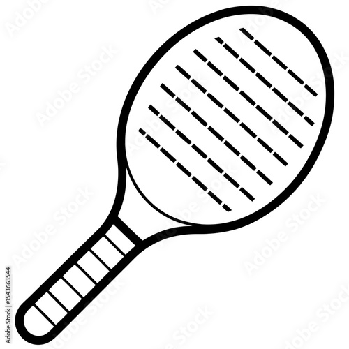 Minimal Pickleball Paddle Vector
