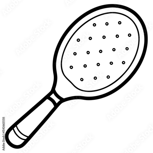 Minimal Pickleball Paddle Vector