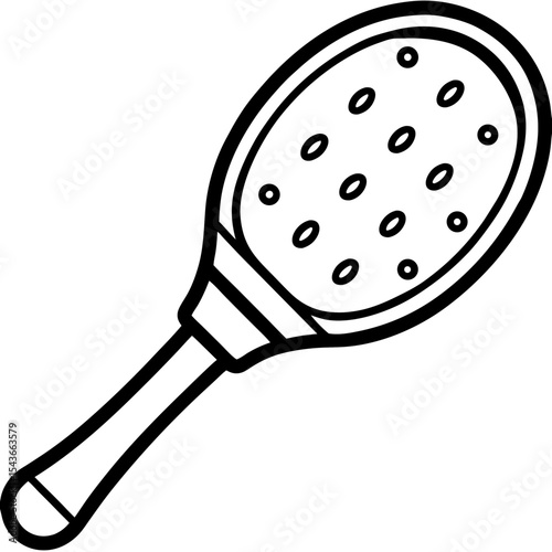 Minimal Pickleball Paddle Vector