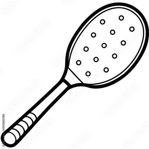 Minimal Pickleball Paddle Vector