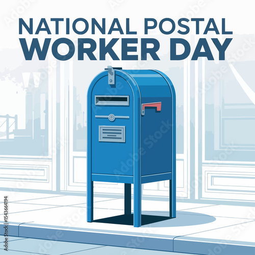 National Postal Worker Day Mailbox Appreciation Illustration