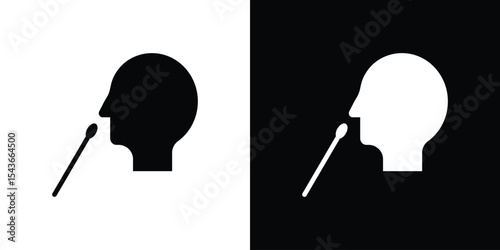 Nasal swab icon collection. line stroke icon. EPS 10