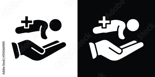 Neonatologist icon collection. line stroke icon. EPS 10