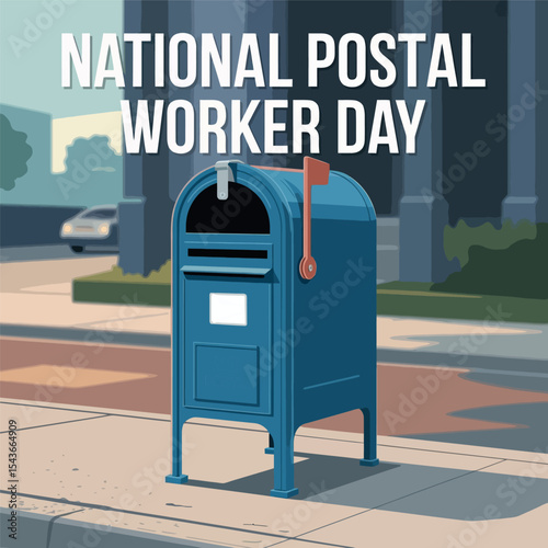 National Postal Worker Day Mailbox Appreciation Illustration