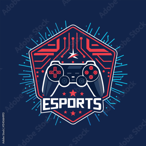 Esports logo vector • mascot gaming emblem • customizable badge icon for streaming, team branding, Twitch, YouTube, gaming tournaments, team identity, modern digital design
