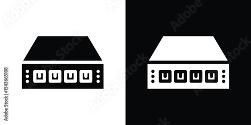 Network switch icon collection. line stroke icon. EPS 10