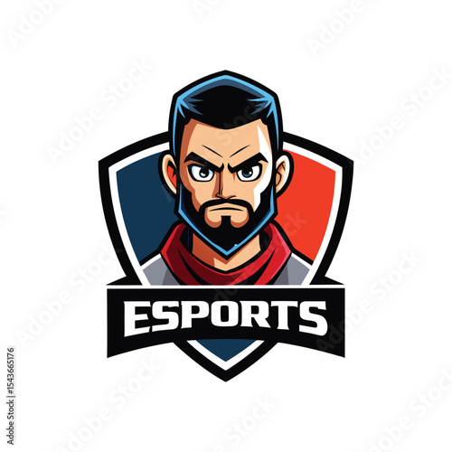 Esports logo vector • mascot gaming emblem • customizable badge icon for streaming, team branding, Twitch, YouTube, gaming tournaments, team identity, modern digital design
