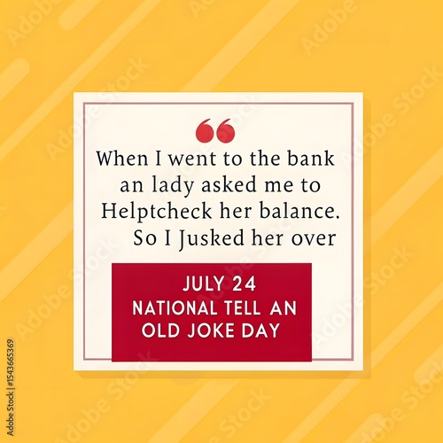 National tell an old joke day funny quote graphic