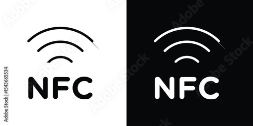 NFC icon collection. line stroke icon. EPS 10