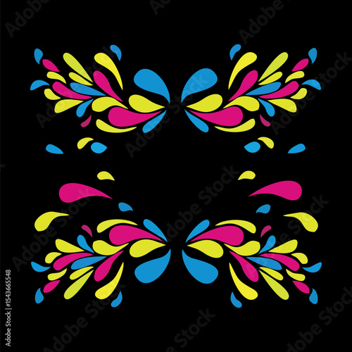 Colored Water Droplets Pattern
