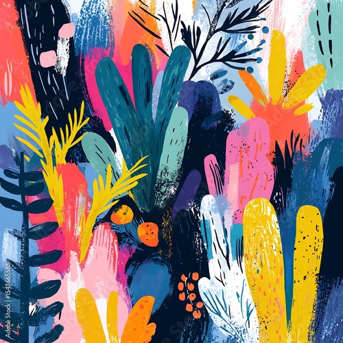 Spanish digital illustrator doing designing abstract composition