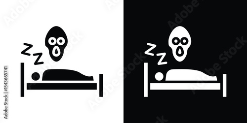 Nightmare icon collection. line stroke icon. EPS 10