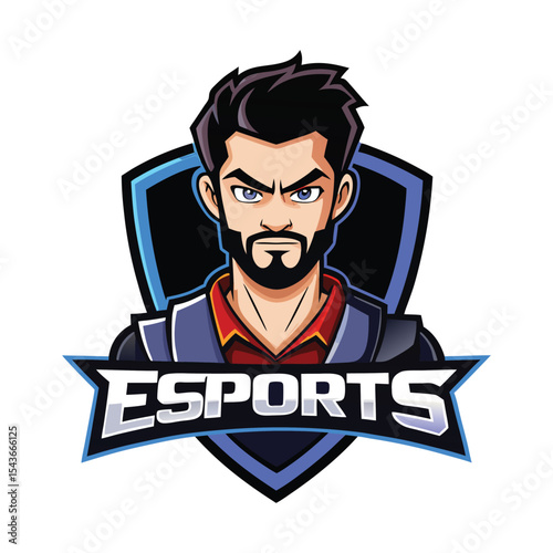 Esports logo vector • mascot gaming emblem • customizable badge icon for streaming, team branding, Twitch, YouTube, gaming tournaments, team identity, modern digital design

