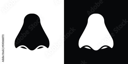 Nose icon collection. line stroke icon. EPS 10