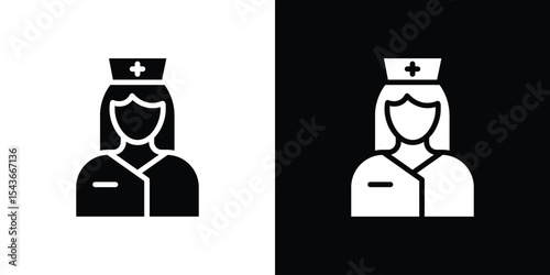 Nurse icon collection. line stroke icon. EPS 10