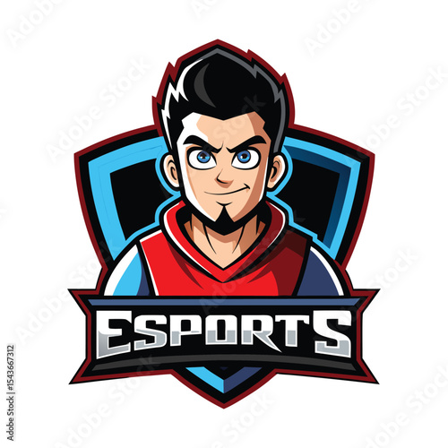 Esports logo vector • mascot gaming emblem • customizable badge icon for streaming, team branding, Twitch, YouTube, gaming tournaments, team identity, modern digital design
