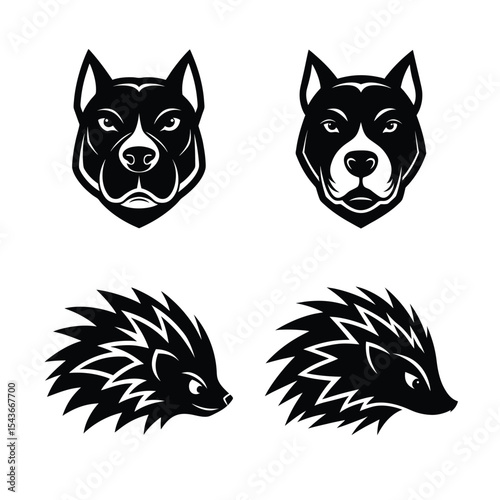 mascot logo animal head bundle