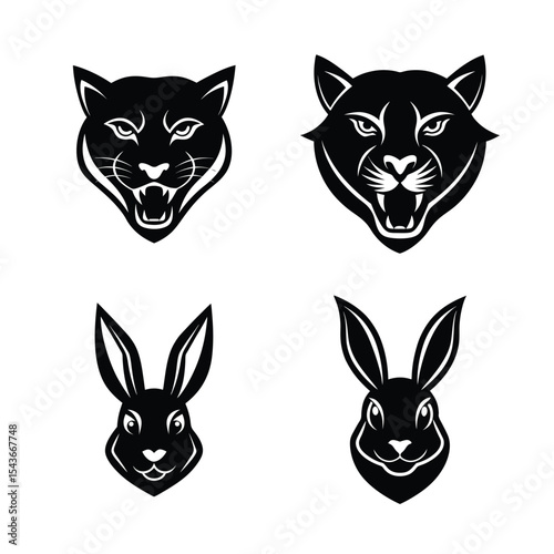 mascot logo animal head bundle