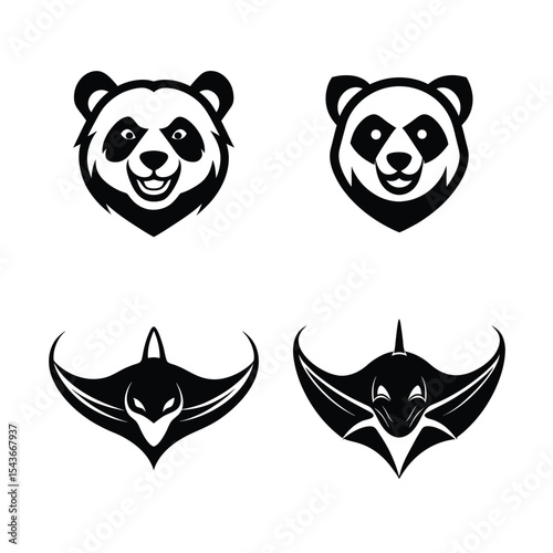 mascot logo animal head bundle