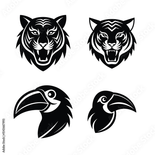 mascot logo animal head bundle