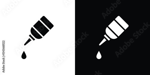 Oil dropper bottle icon collection. line stroke icon. EPS 10
