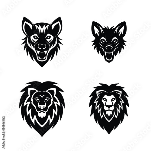 mascot logo animal head bundle