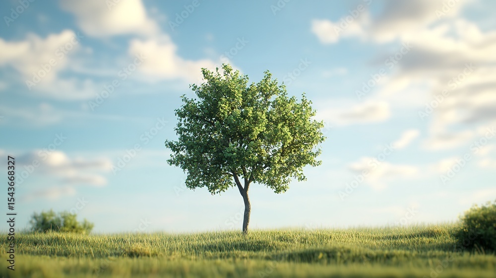 Fototapeta premium Incorporate the Green Tree Green ecology concept into your design for an environmentally friendly touch