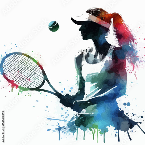 tennis player with ball