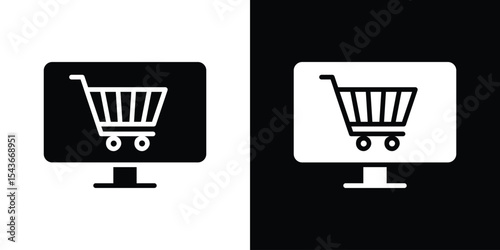 Online shopping icon collection. line stroke icon. EPS 10
