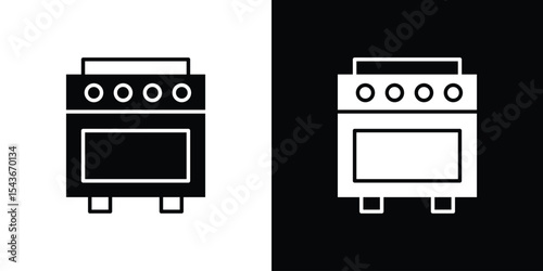 Oven icon collection. line stroke icon. EPS 10