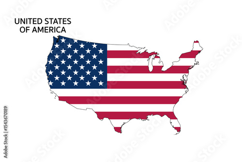 American map vector icon