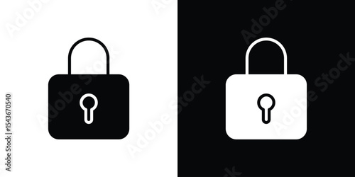 Padlock icon collection. line stroke icon. EPS 10